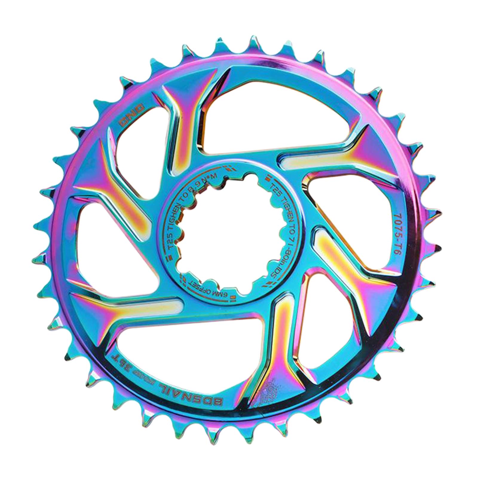 Sbziojhdr One Color Chain Ring， Crank Chain Ring，Strength Bike Chainring Direct Mount Wheel Narrow Wide Ring(36T)