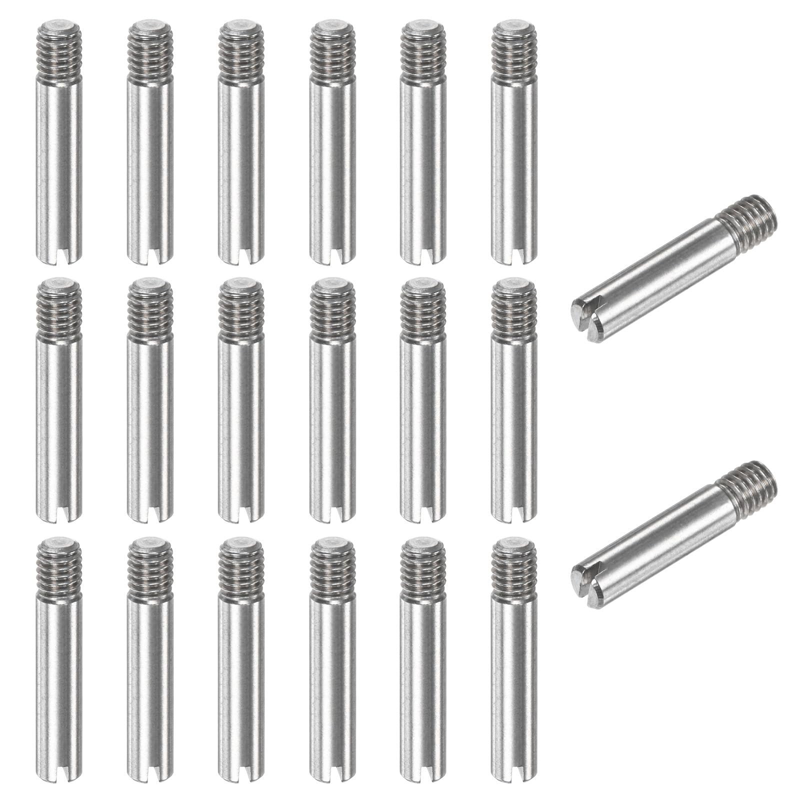 M METERXITY 20-Pack M3 x 16mm Slotted Cylindrical Pin Dowel