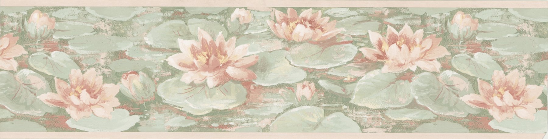 Frise murale Painted Lilly Pad pour transformer votre salon ou chambre avec elegance