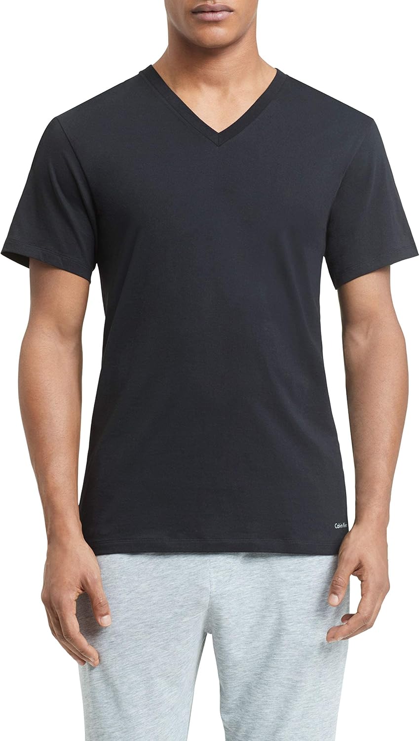 Calvin Klein Mens Cotton Multipack V Neck T-Shirts - Image 2