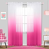 Vista 14 de KOUFALL Cortinas de ventana de baño para ducha, juego de 2 paneles de cortinas cortas transparentes en blanco y negro para cocina, dormitorio