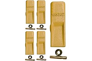 5 Pack Excavator Bucket Teeth: 1U3202 J200 Style General Purpose Dirt Excavator Bucket Teeth