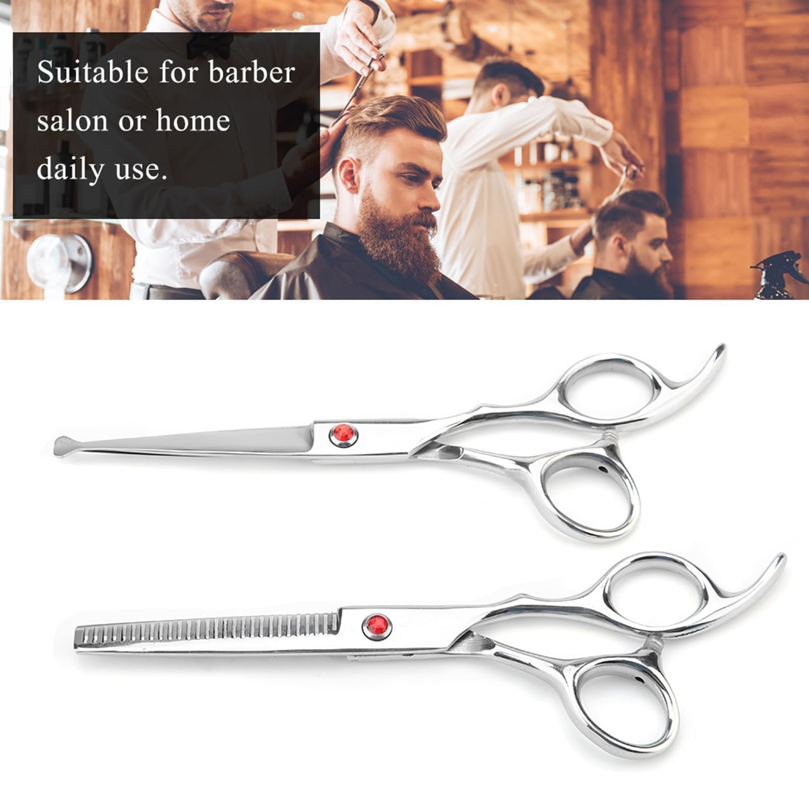 Professionelles Haarschneiden Ausdünnende Schere Set Runde Kopfschere Baby Friseur Schere Set Für Baby Kinder(rot)