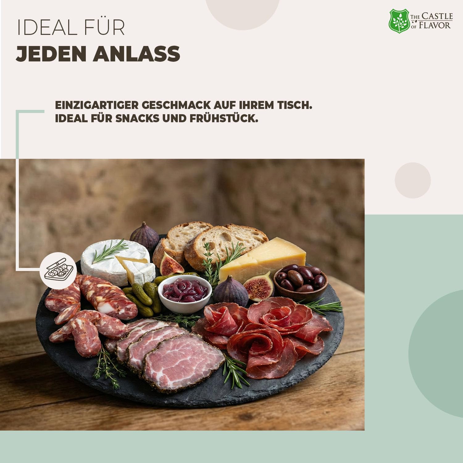 Geräucherter Speck – traditionell geräuchert und mit Kräutern verfeinert- Wurstwaren 400g - Trockenwurst - Rohwurst - Dauerwurst am Stück - Trockenfleisch - getrocknete Wurst Snack