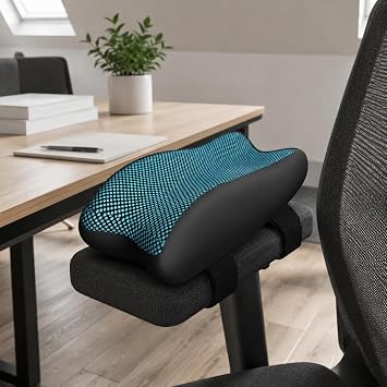 Memory Foam Armrest Pad Universal Fit Memory Foam Armrest Cover Non-Slip Desk Chair Arm Cushion for Enthusiasts, Gaming