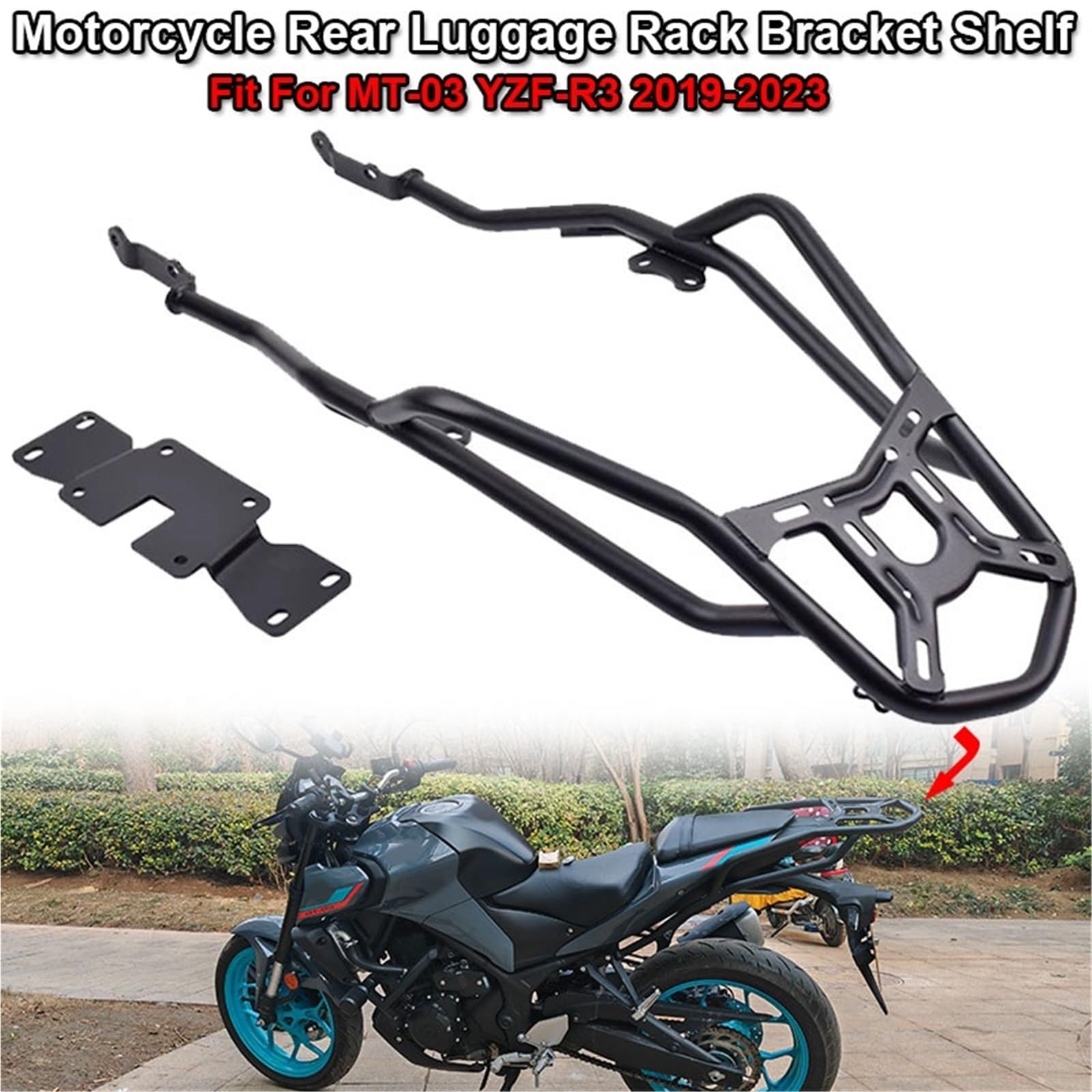 Uchwyt Topcase Do YAMAHA MT-03 MT03 YZFR3 2019-22 Tylny bagażnik