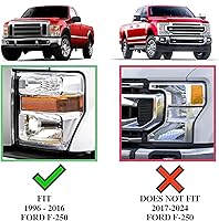 Vista 4 de COMNOVA - Estribo lateral barra Nerf tablón corredor de repuesto para Ford F250 Superduty Crew Cab 99-16 (4 puertas de tamaño completo), diseño