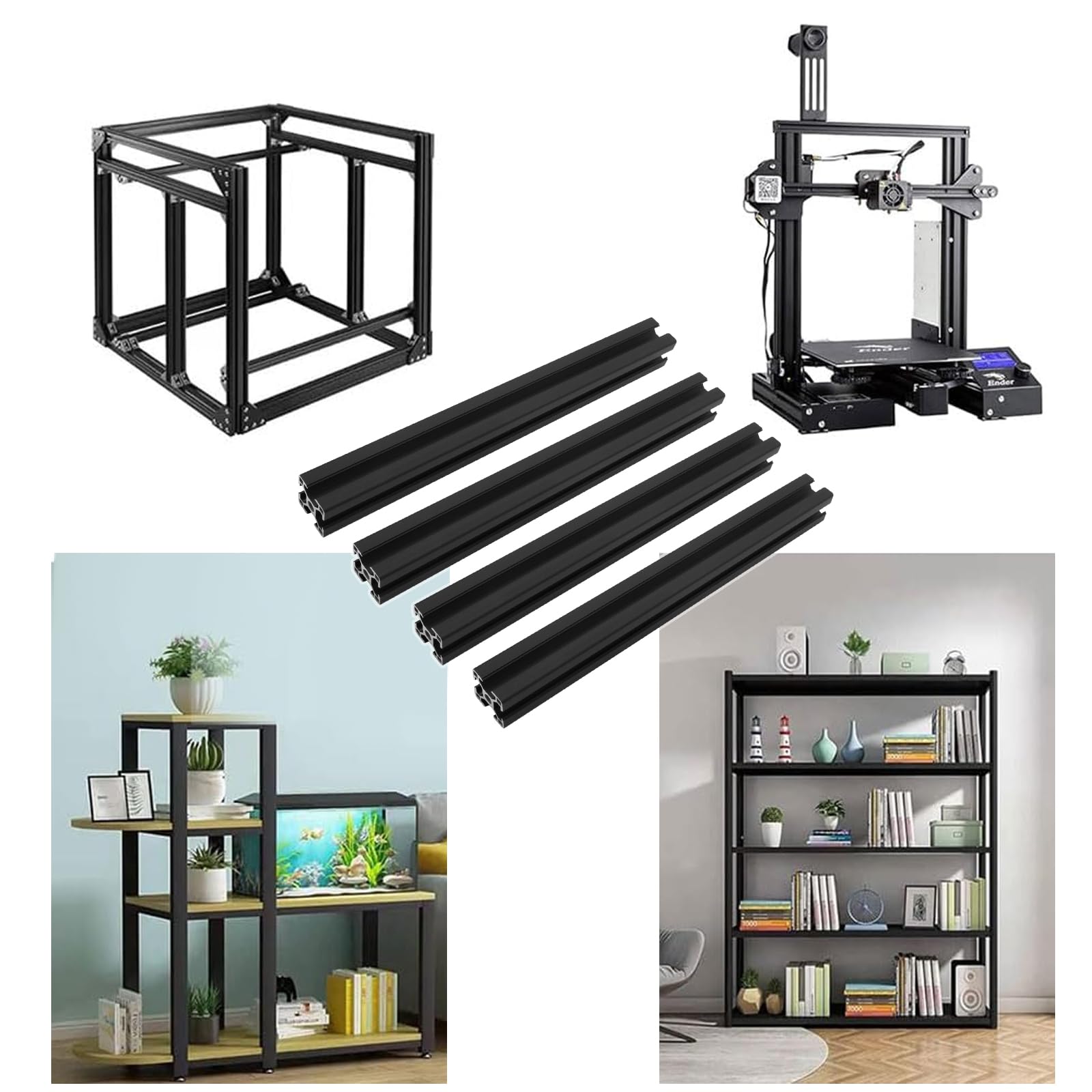 3030 Aluminum Extrusion T-Slot 600mm Black 4 Pack — Amazon image 5