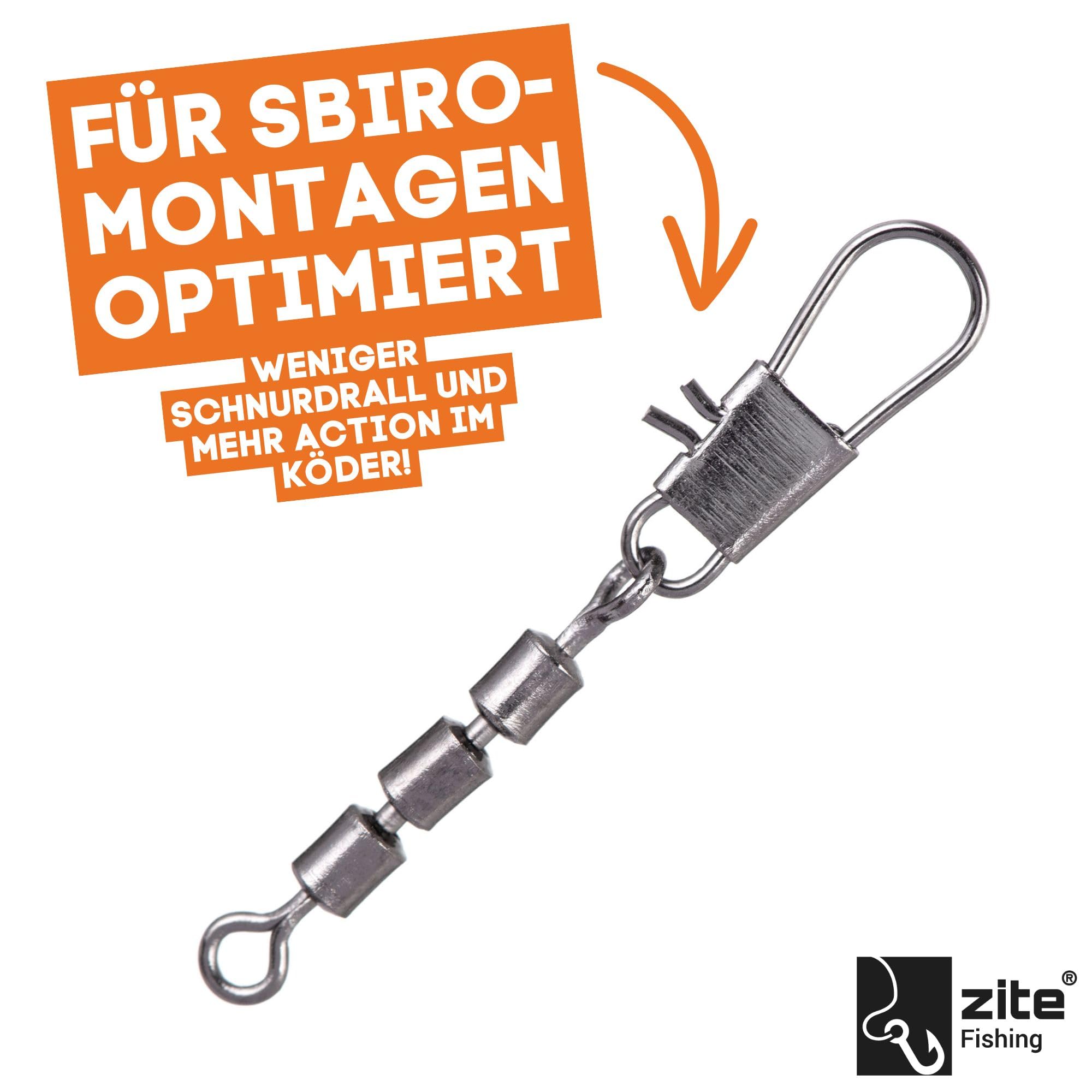 Zite Fishing Spirolino Starterbox | Sbirolino Schwimmend & Halbsinkend | Vorfachhaken #8, Dreifachwirbel, Schnurstopper | Sbirolino Forellen Set | Top zum Spoons, Forellenteig & Gummiköder Angeln