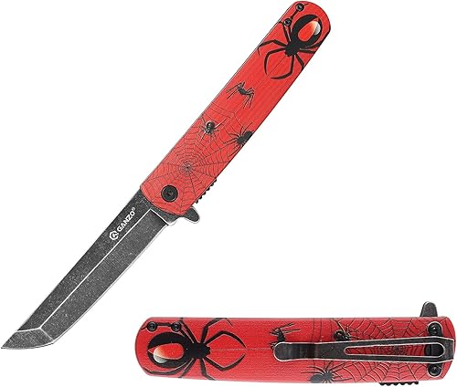 Ganzo G626-RD Cuchillo de bolsillo plegable 440C Hoja de acero inoxidable Mango ergonómico con clip Equipo de pesca de caza al aire libre EDC