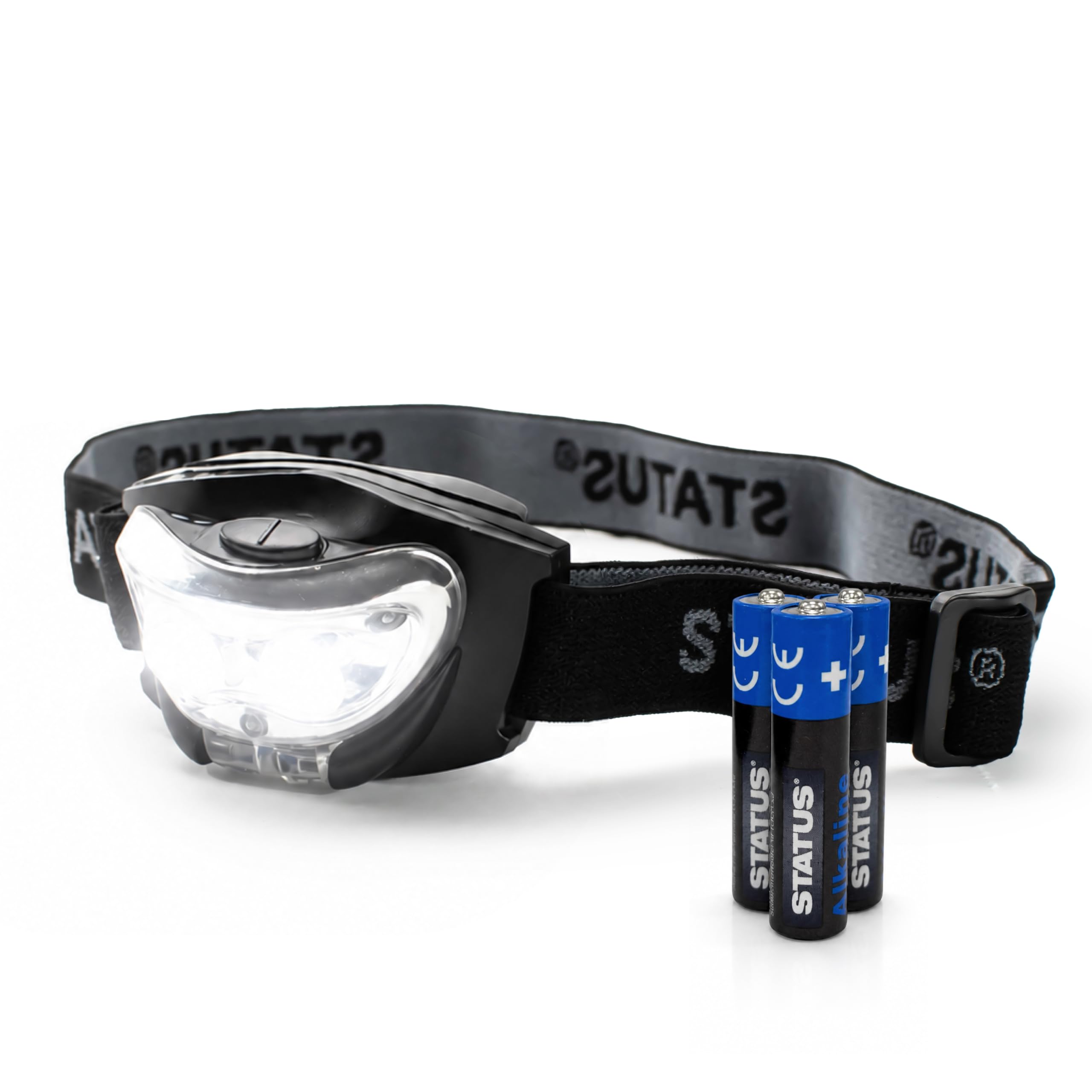 Status LED Head Lamp | Multi-Purpose Black Head Torch - Pack of 3-3xAAA Batteries (Included) | Running, Camping | Infrared and White Light | S3LEDHL1PKB6-image-26