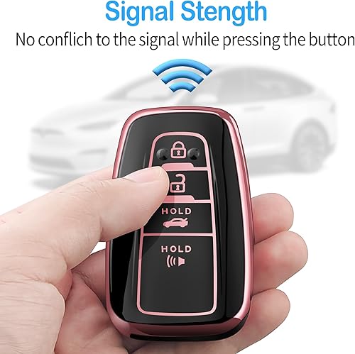 Miniatura 5 de Autophone Compatible con Funda para Llave de Toyota con Llavero de TPU Blando, Carcasa de Protección de 360 Grados, Para Rav4 2019-2025 Camry