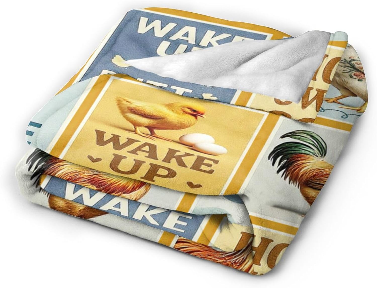 Chicken Blanket Rooster Throw Blanket Farm Soft Cozy Fleece Fuzzy Stuff Plush Flannel Gifts for Girls Women Boys Kids Adults 40''x50'' - Image 2