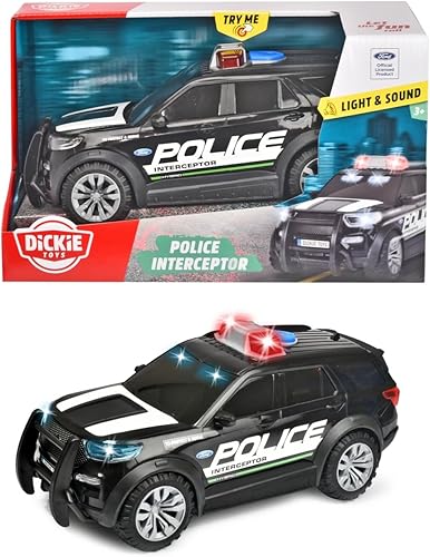 Miniatura 3 de Dickie Toys Interceptor de policía HK Ltd para Ford con luz y sonido, color negro