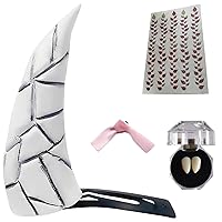 Vista 1 de Kamado Nezuko - Disfraz de cuerno para cosplay, tatuaje, dientes de anime, accesorios para disfraz de cosplay