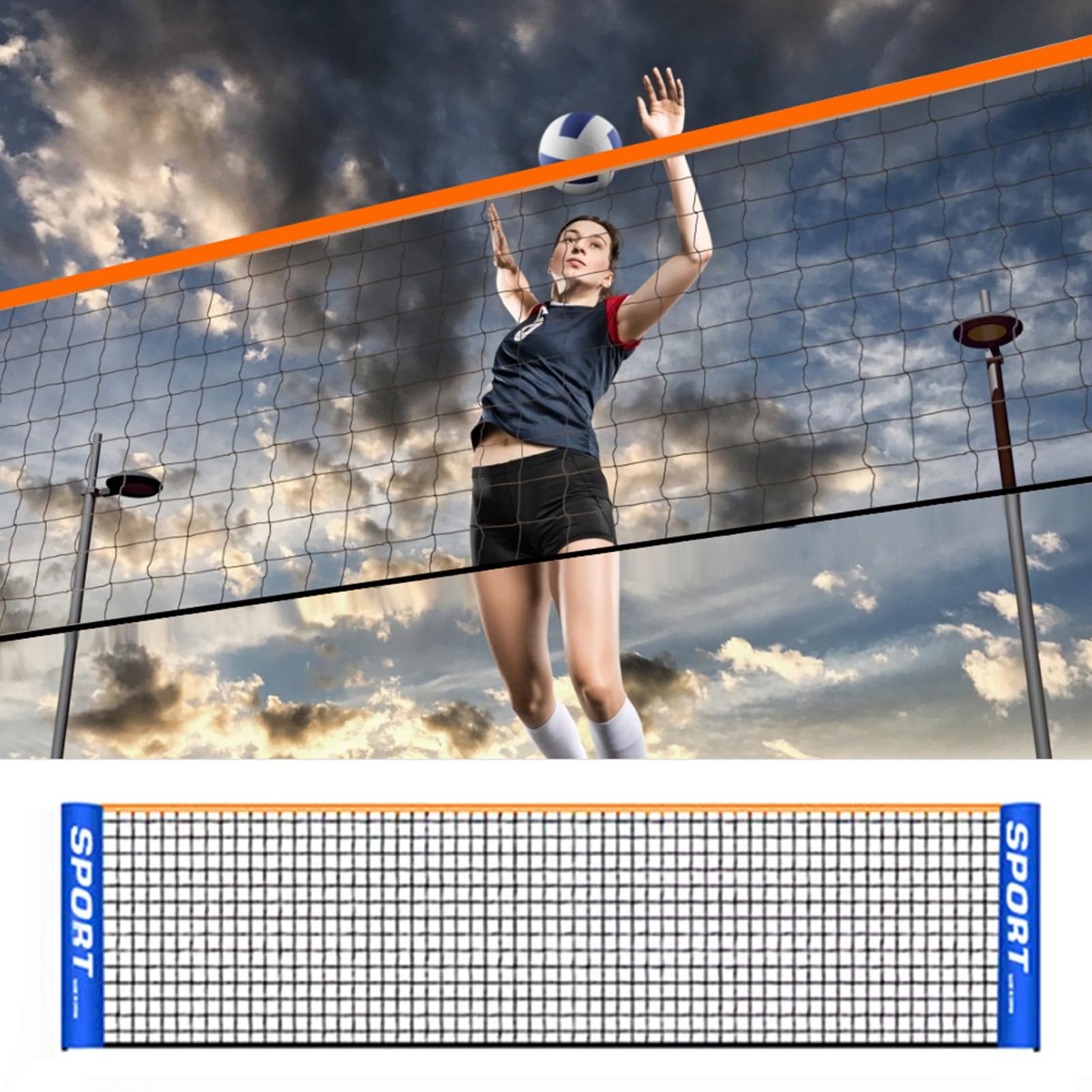 Rete Da Tennis - Rete Da Calcio E Tennis Da 122,05x29,92 Pollici, ReteDa Pallavolo Per Bambini Regolabile, ReteDa Allenamento Pieghevole | Concorso Per Attrezzature Da Tribunale | Per Giochi Da Giar