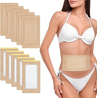 10Pcs Castor Oil Pack Wrap, Organic Cotton Castor Oil Patches for Liver, Stomach, Belly