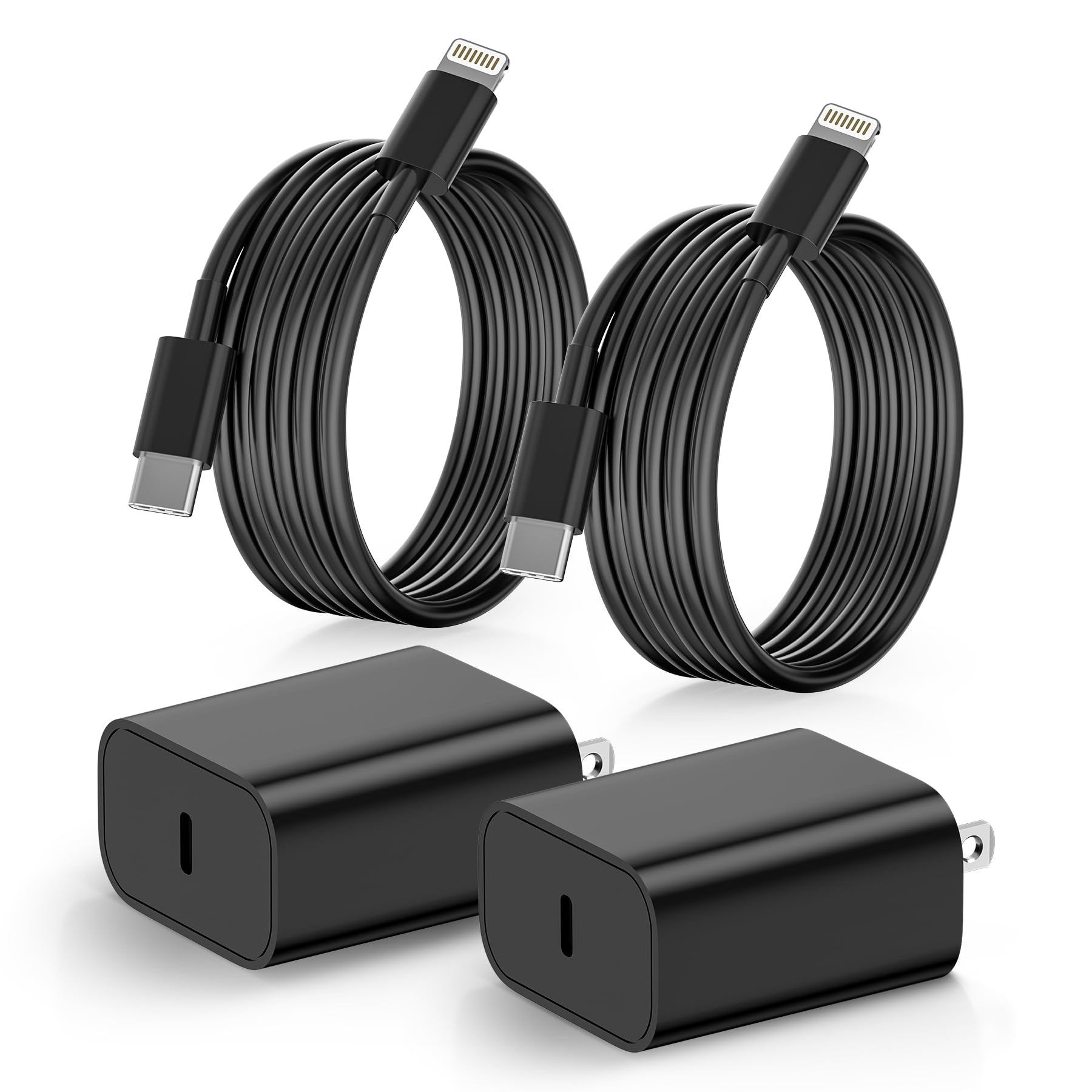 20W高速充電アダプタ &  USB-C - Lightningケーブル（2m） Amazon | Vulendu iPhone 充電器 20W PD 急速充電 [MFi認証・PSE認証済
