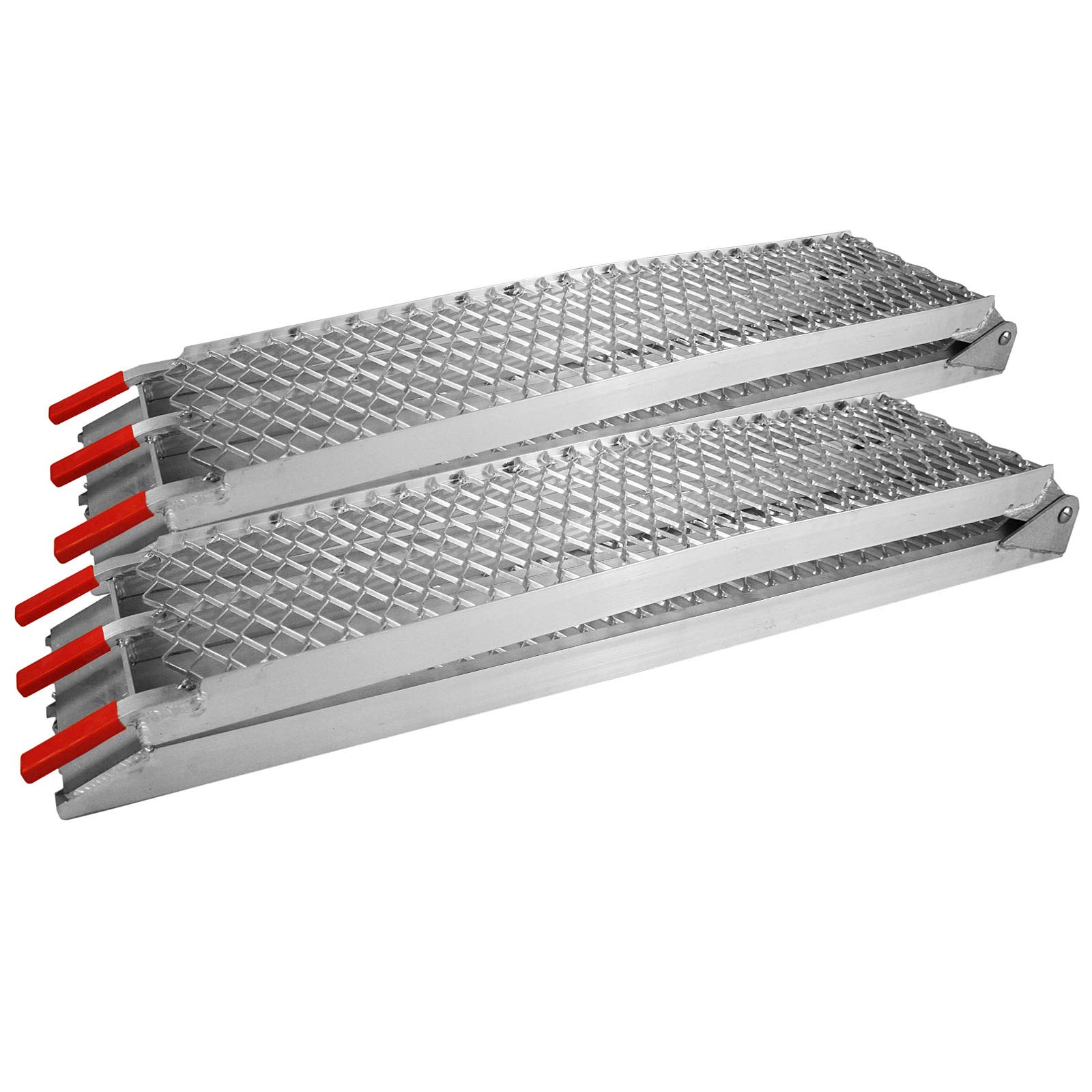 Wiltec 2X Auffahrrampe 226 cm 680 kg für Quad ATV Motorrad, Aluminium Auffahrschiene faltbar, Verladerampe rutschsicher