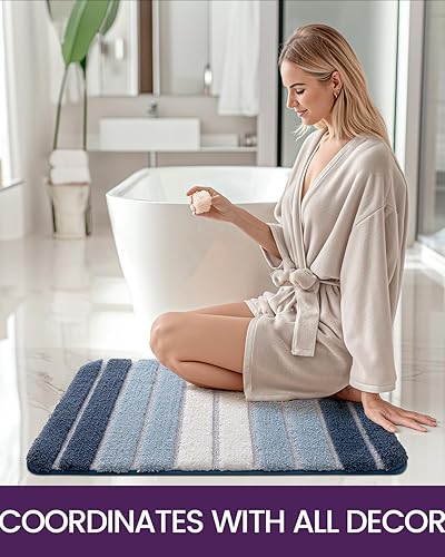 Miniatura 8 de DEXI Alfombra de baño absorbente, antideslizante, lavable, alfombra pequeña de 16 x 24 pulgadas, marrón claro