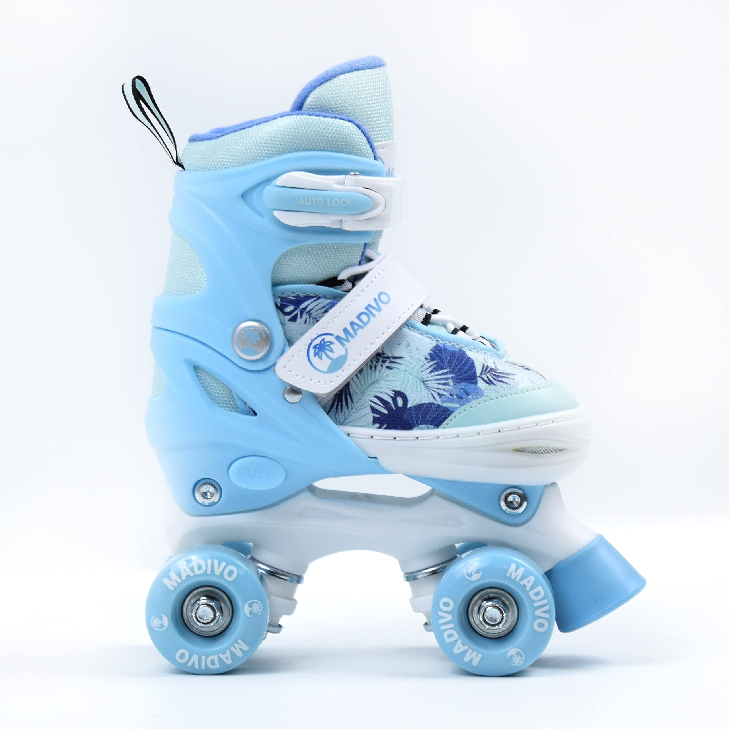 MADIVO Love Kinder Mädchen Rollschuhe VERSTELLBAR | Ideal für Kinder und Jugendliche | Größenverstellbare Roller Skates | Größen: 30-33, 34-37