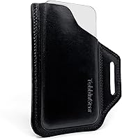 Vista 11 de TobbinGear Funda de cuero para teléfono móvil con clip para cinturón, bolsa de cinturón de cuero, funda universal para teléfono en el cinturón