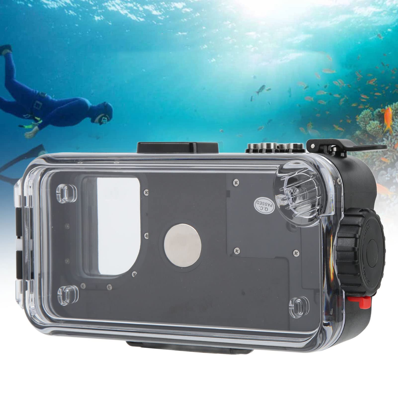 Custodia per telefono subacquea con controllo wireless, SF‑PH‑01 Custodia video per fotografia subacquea con cordino [40 M/131 Ft], custodia impermeabile per tutti gli smartphone di meno di 6,5