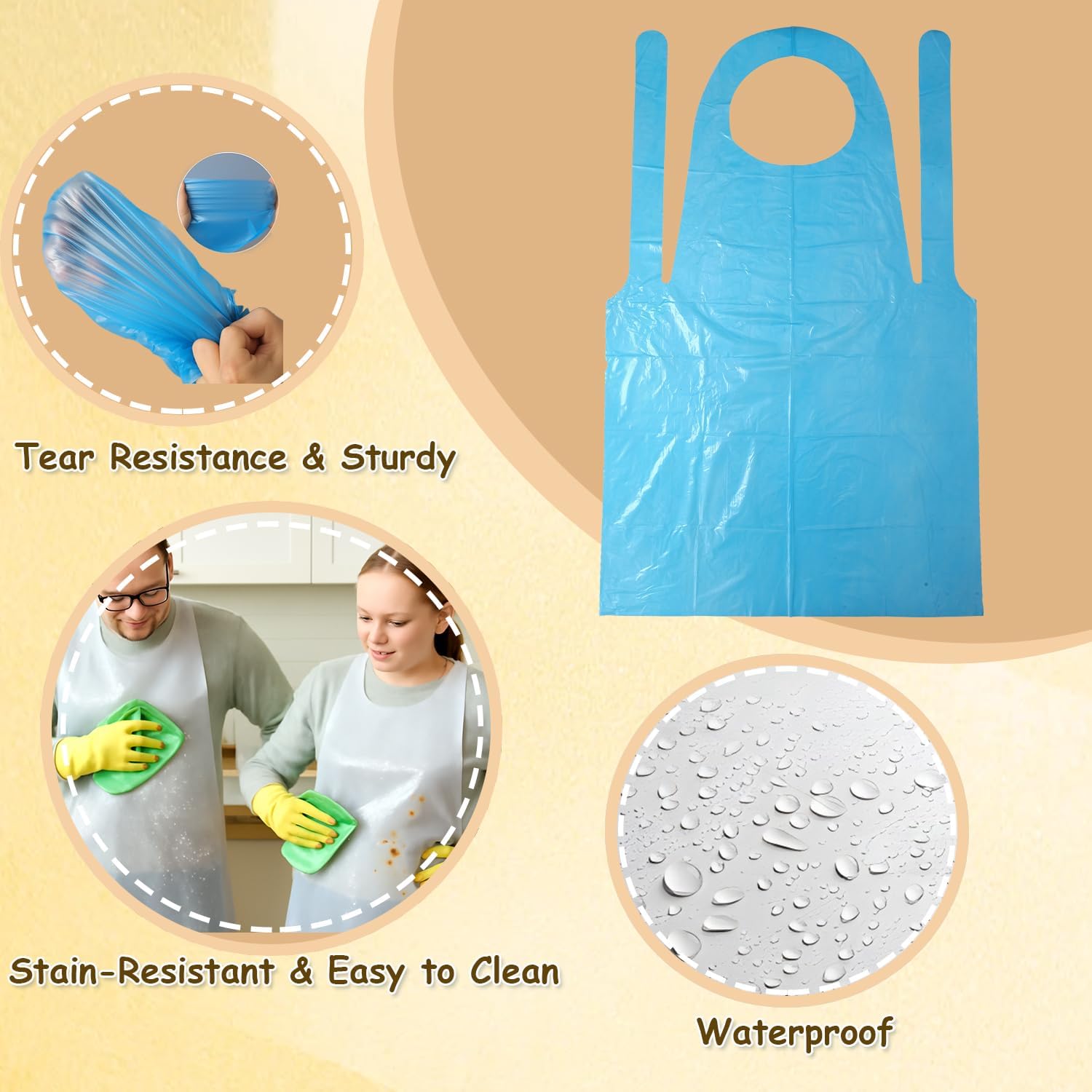 Urby Full Body Coverage Disposable Aprons For Adults. Plastic/poly Material.Good For Painting, Picnic Party,and Medical Uses - Image 4