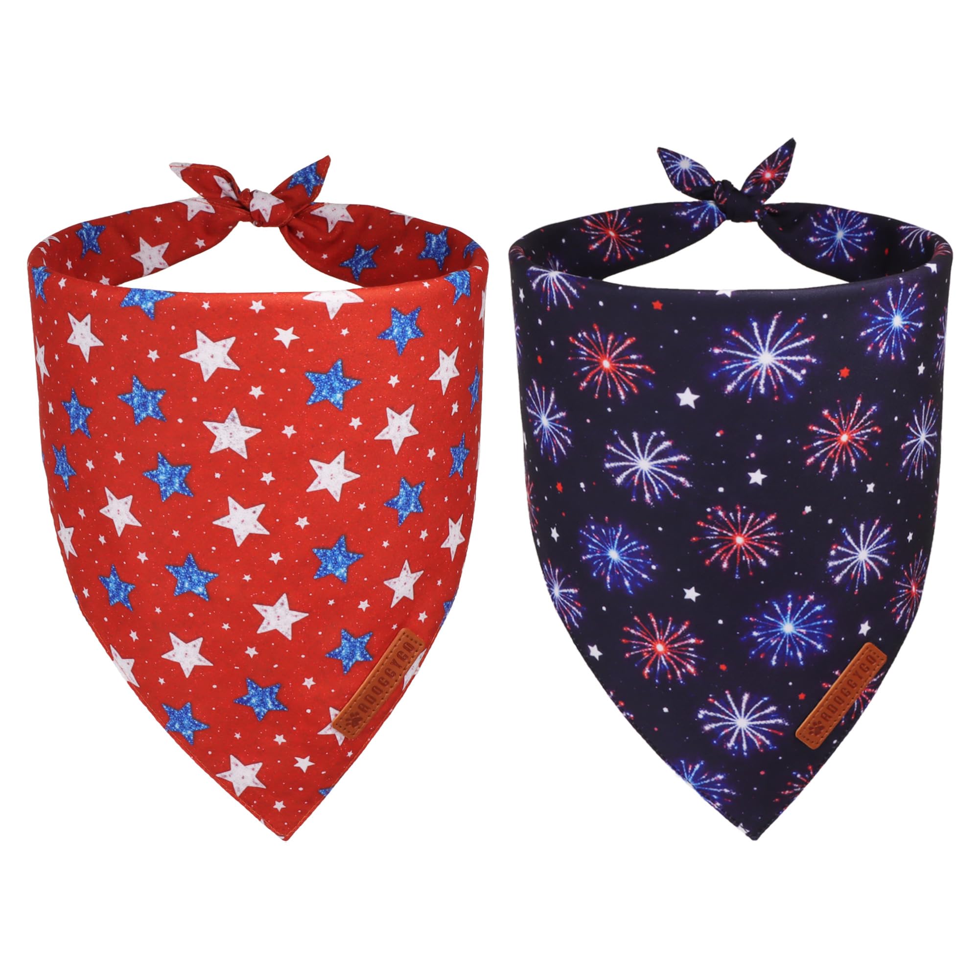 Bandana pour chien grand format rouge et bleu lot patriotique L