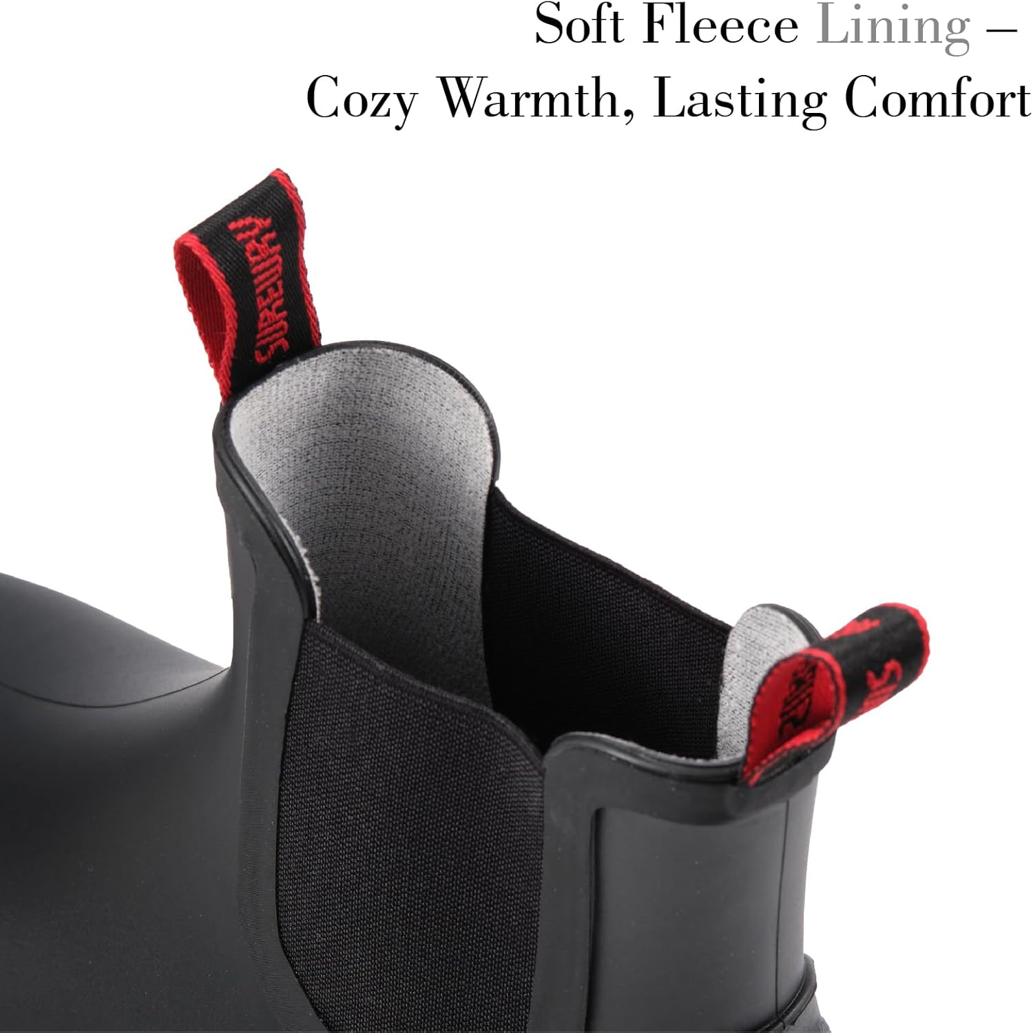 SUREWAY Women's Short Ankle Rain Boots,Waterproof Rubber Garden Shoes,Slip Resistant Chelsea Rain Boots For Ladies - Image 6