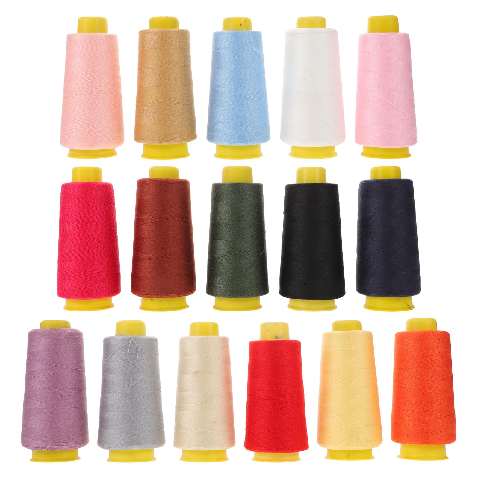 Hilo de Coser de Poliéster 2000 Yardas 16 Piezas Surtido Colores Hilo para Máquina de Coser y Bordar Kit de Suministros de Costura Hogar Alta Resistencia y Uso a Alta Velocidad