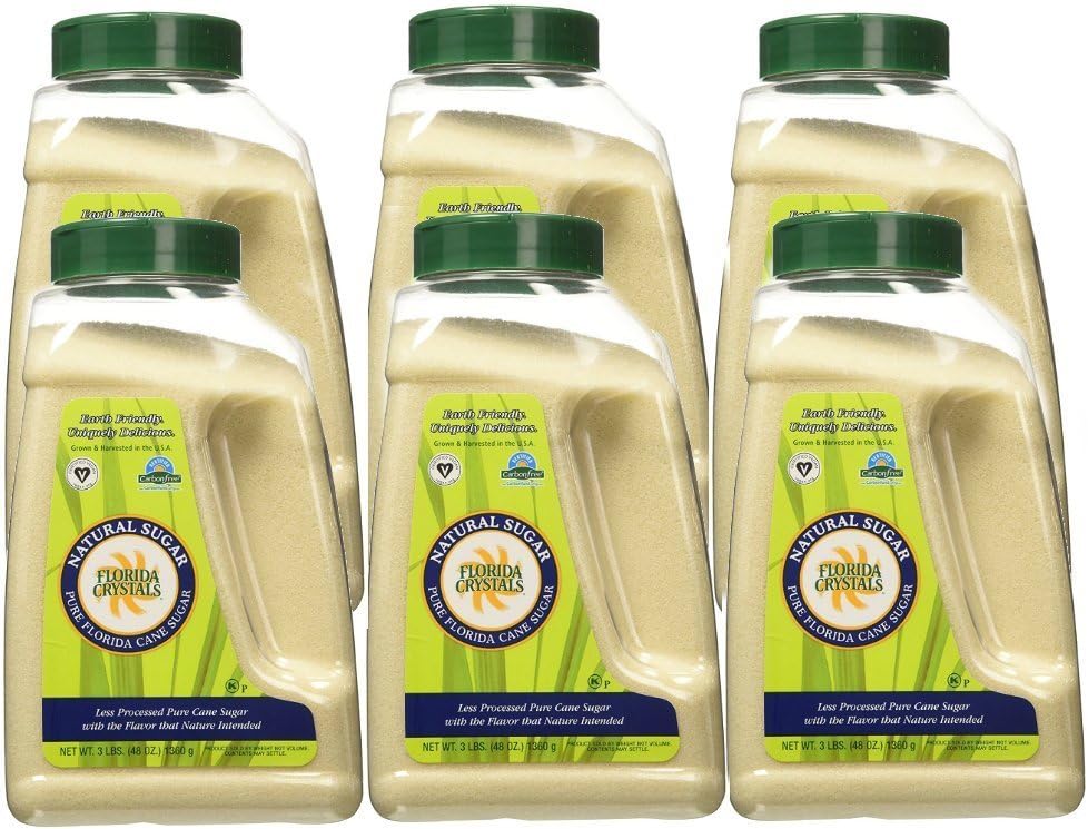 Florida Crystals Natural Cane Sugar, 48 Ounce (Pack of 6)