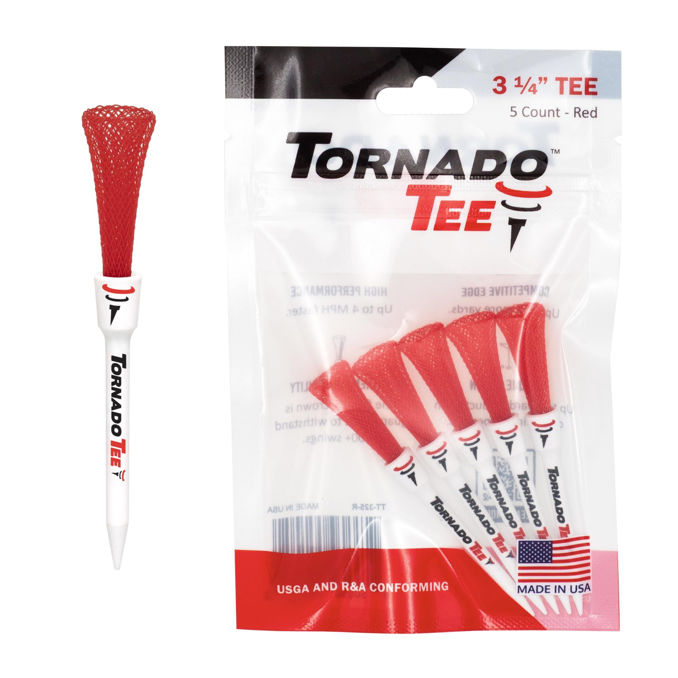 Amazon | トルネードティ (TORNADO TEE) ゴルフティー ドラコン レッド