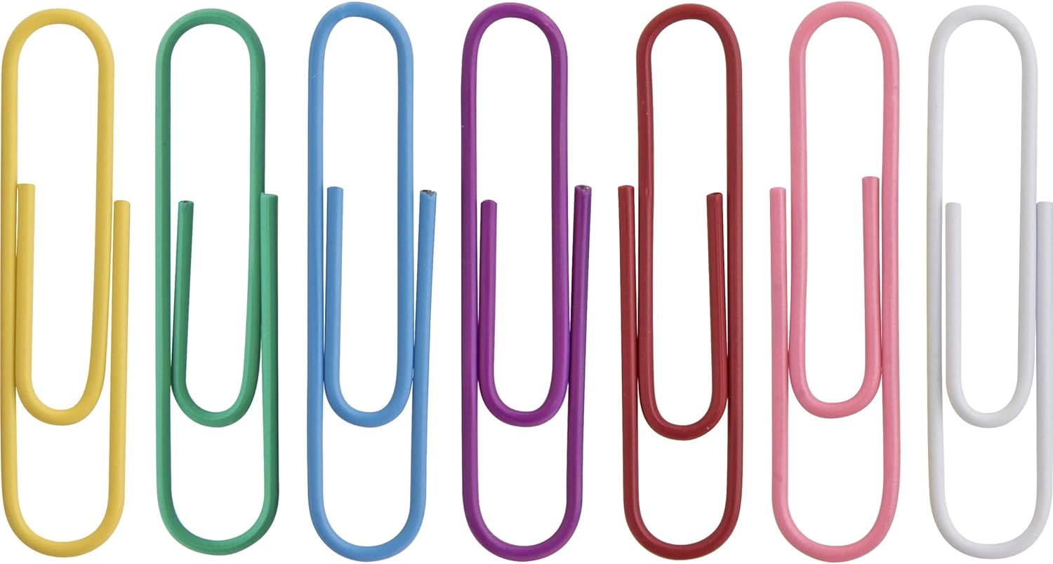 Sparco S.P. Richards Company Paper Clips, Vinyl Coated