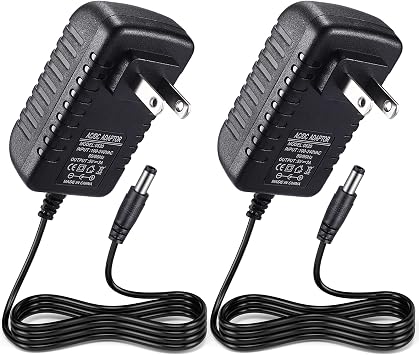 TOBWOLF 2PCS 5V 2A Power Supply Adapter, DC 5V 10W Switching Power Adapter, AC 100V-240V to DC 5 Volt 2 Amp Universal Switching Transformer, 5.5 x 2.5mm Plug for Router, CCTV Camera, Cordless Phone