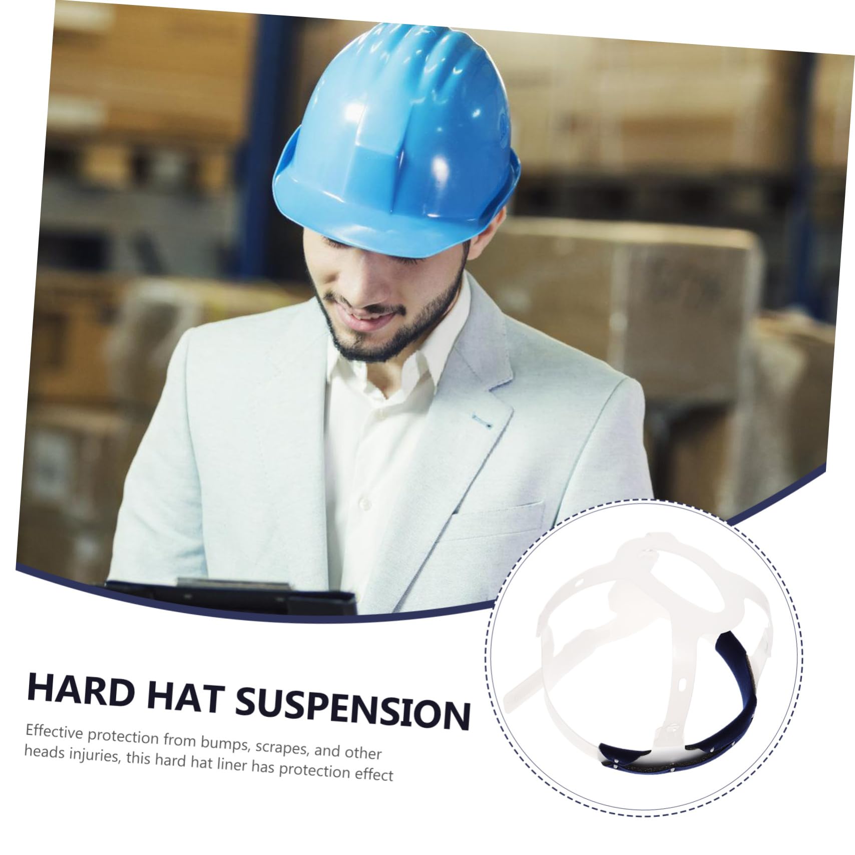 Uonlytech Forro del Casco Tapa De Seguridad Suspensión De Casco Duro Reemplazo De La Suspensión del Sombrero Estibador Suspensión De Cabeza De Seguridad Educación Física