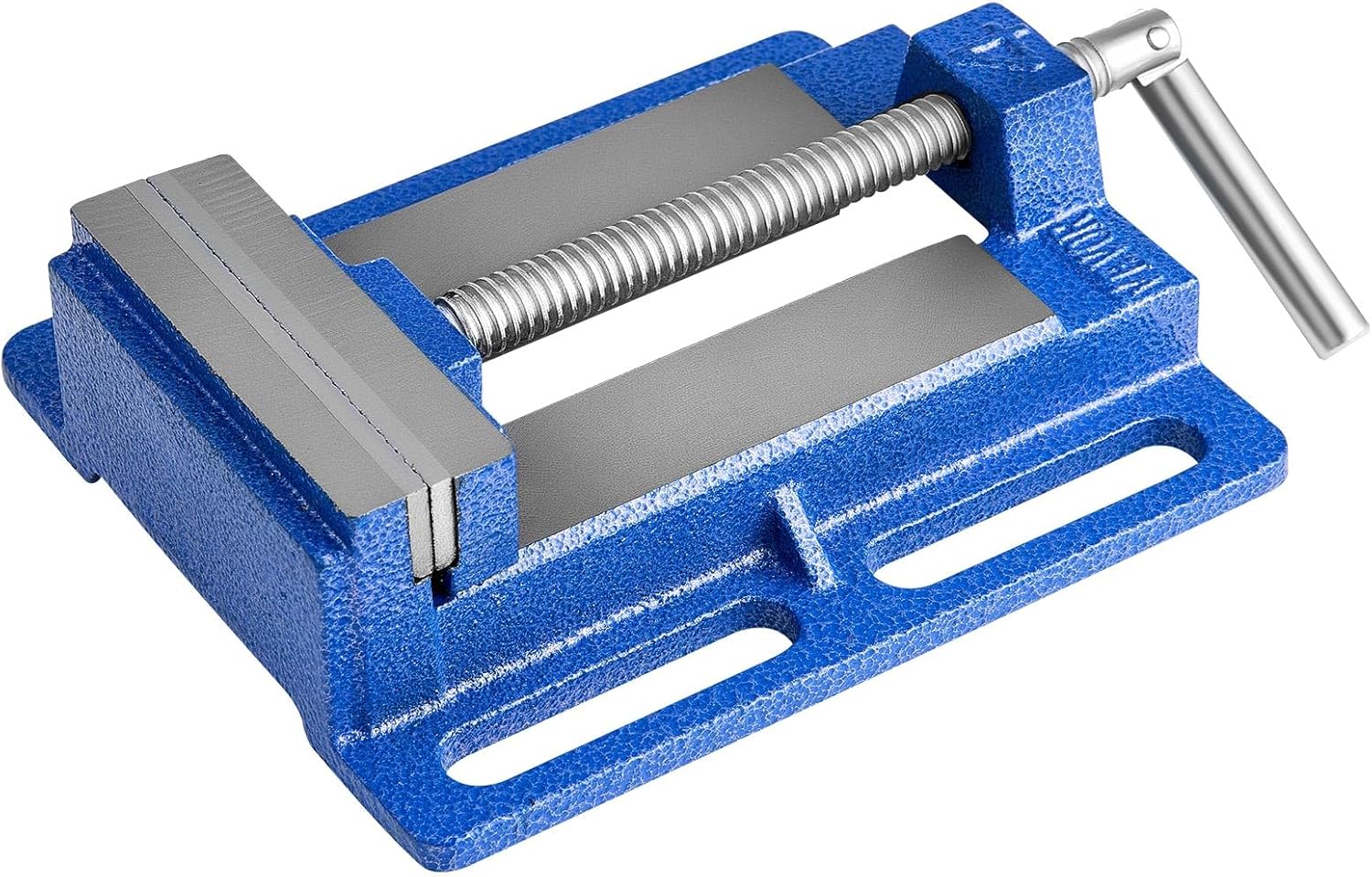VEVOR Drill Press Vise, 6 Inch Jaw Width, Portable Bench Vise, Slotted Base for Easy Installation, Durable Cast Iron Construction, Workbench Vice, for Woodworking, Metalworking, Drilling, and Cutting