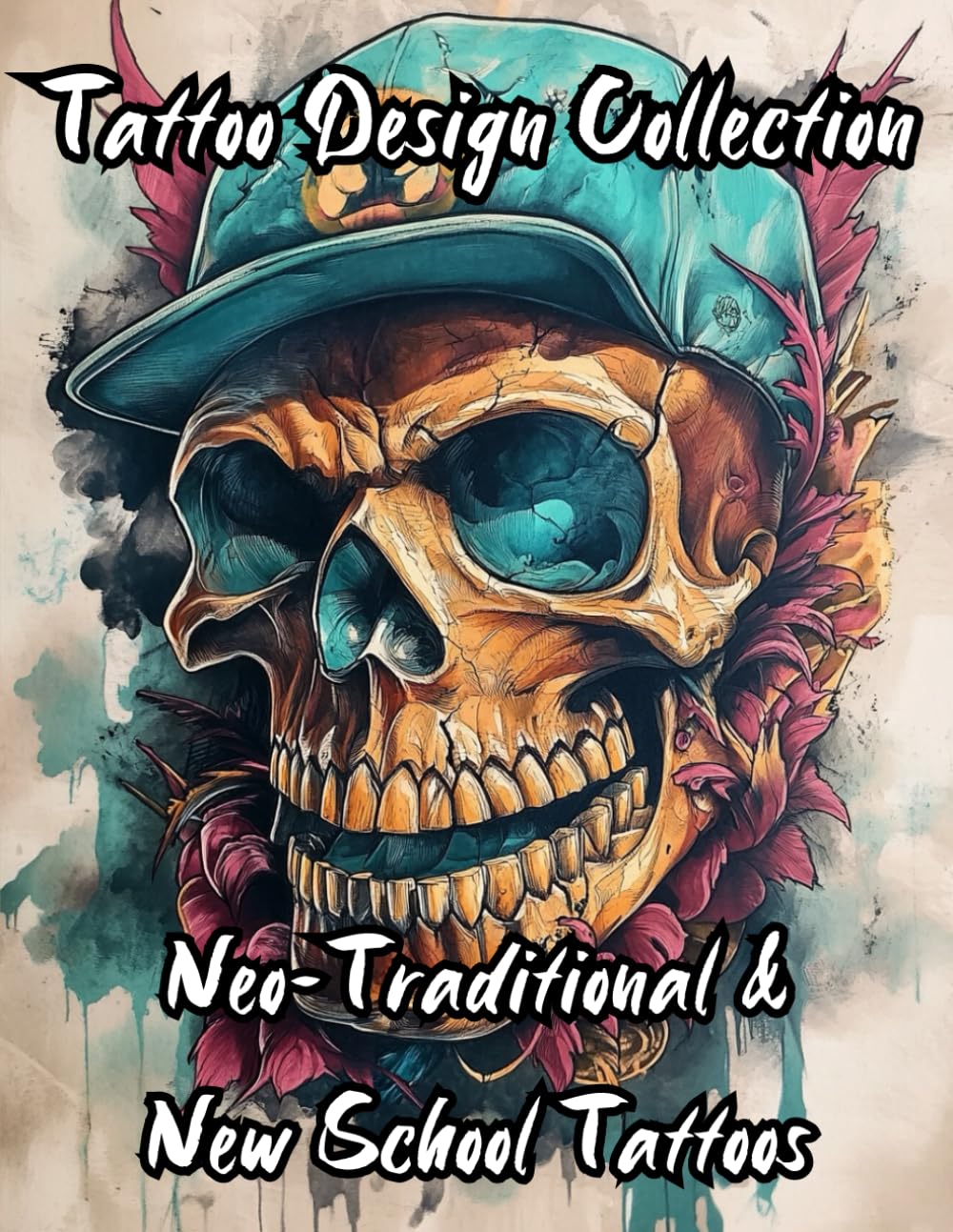 Tattoo Design Collection: 100 Premium Color Neo-Traditional & New School Tattoos – Skulls, Animals & Female Portraits: A Must-Have Reference Book for Tattoo Artists & Enthusiasts