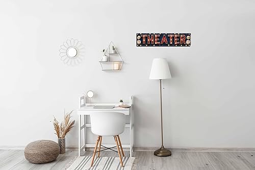 Miniatura 4 de Letrero de metal retro de estaño vintage adecuado para cines y teatro, letrero de metal multiusos para uso en interiores y exteriores, placa de 4 x