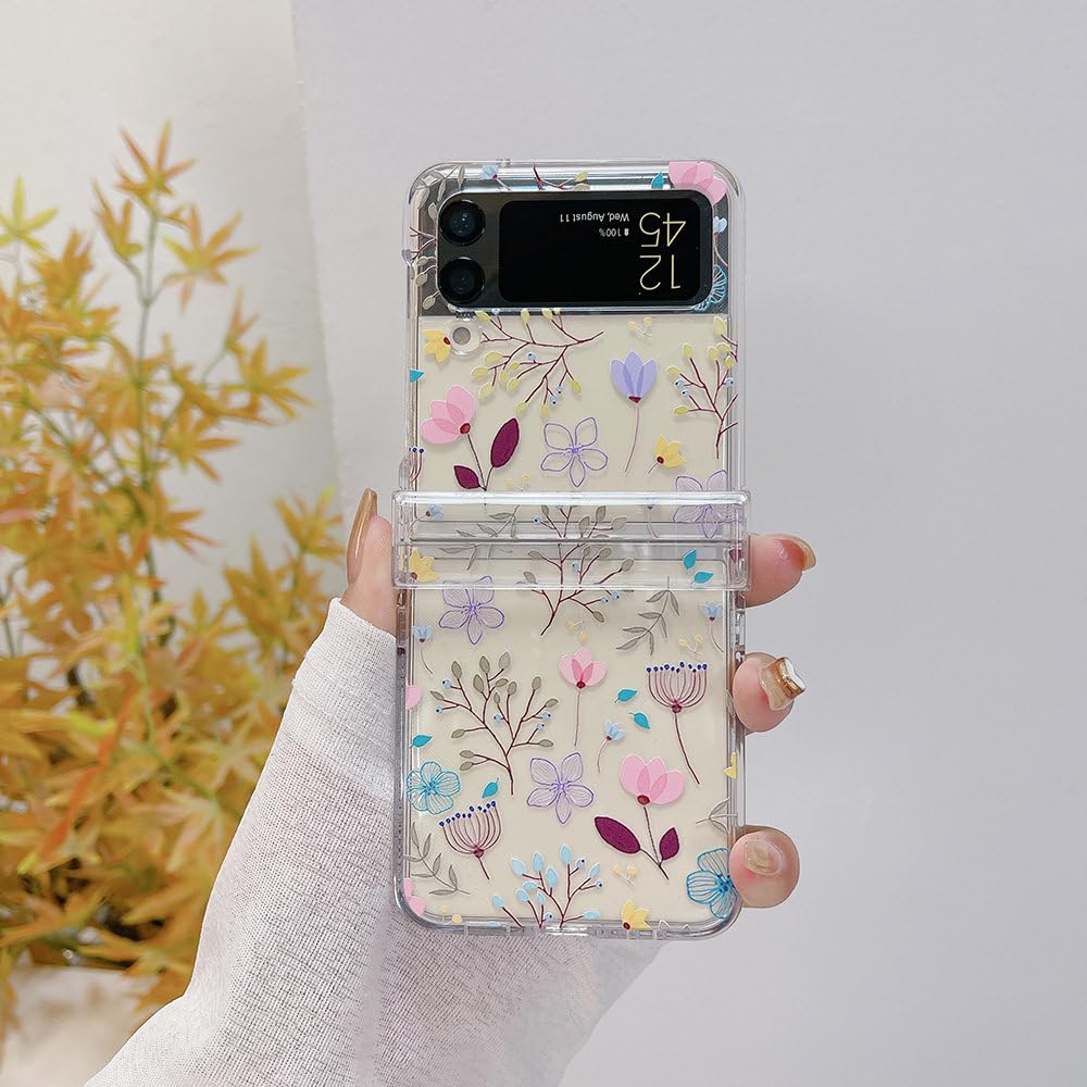 Étui fleurs faites main Samsung Galaxy Z Flip 5 4 3 couverture antichoc - 7