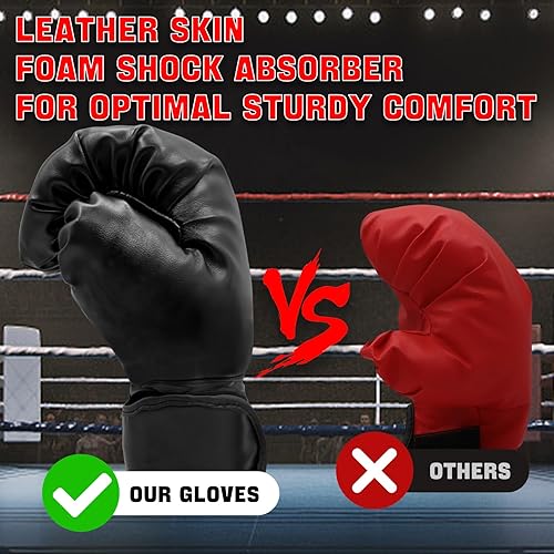 Miniatura 4 de Juego de 14 piezas de equipo de boxeo para principiantes, incluye 2 pares de guantes de boxeo de 6 onzas, casco para la cabeza, vendas de mano,