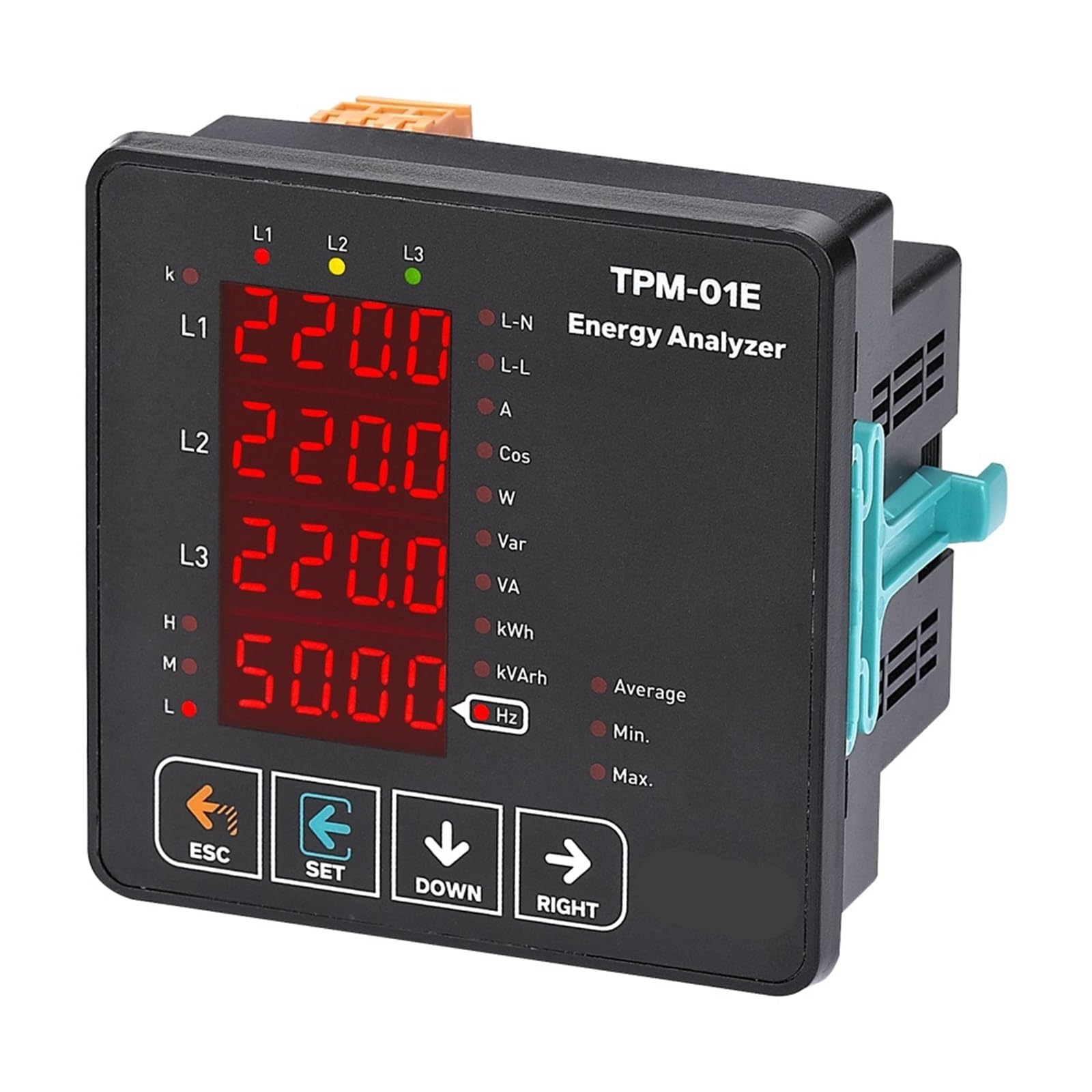 Multimètre TPM-01E analyseur d'énergie triphasé 3P 4W sans TC
