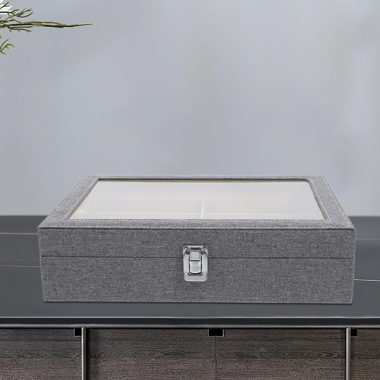 Vaguelly Caja para Guardar Gafas Ranuras de Exhibicion Organizador de Gafas de Sol Estuche Transparente para Tienda o Hogar