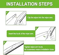 Vista 25 de PARRATI® 12 Inch Rear Wiper Blade Replacement for 2001-2012 2019-2023 Toyota RAV4 2001-2019 Highlander/2011-2024 Dodge Durango 2009-2022