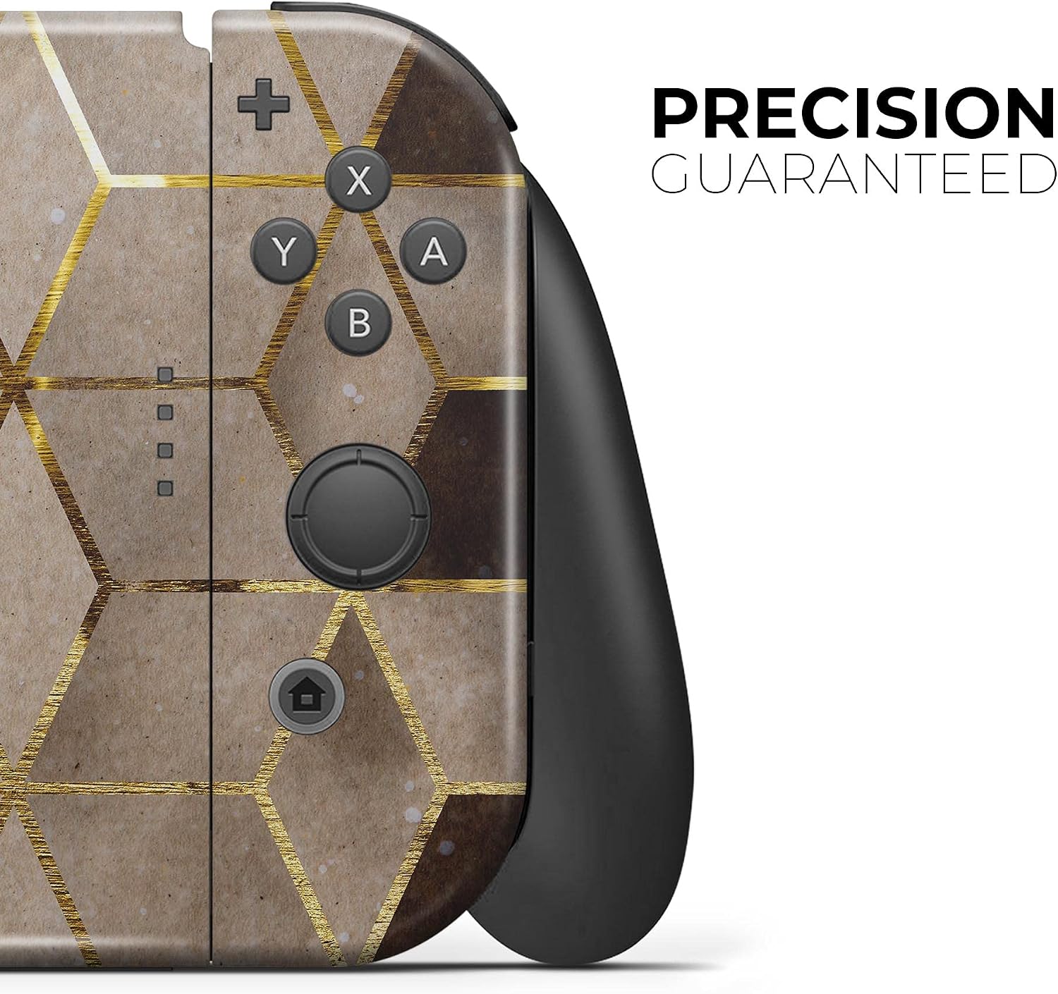Design Skinz - Compatible with Nintendo Switch Console Bundle - Skin Decal Protective Scratch-Resistant Removable Vinyl Wrap Cover - Modern Gold Hex V1 image 3