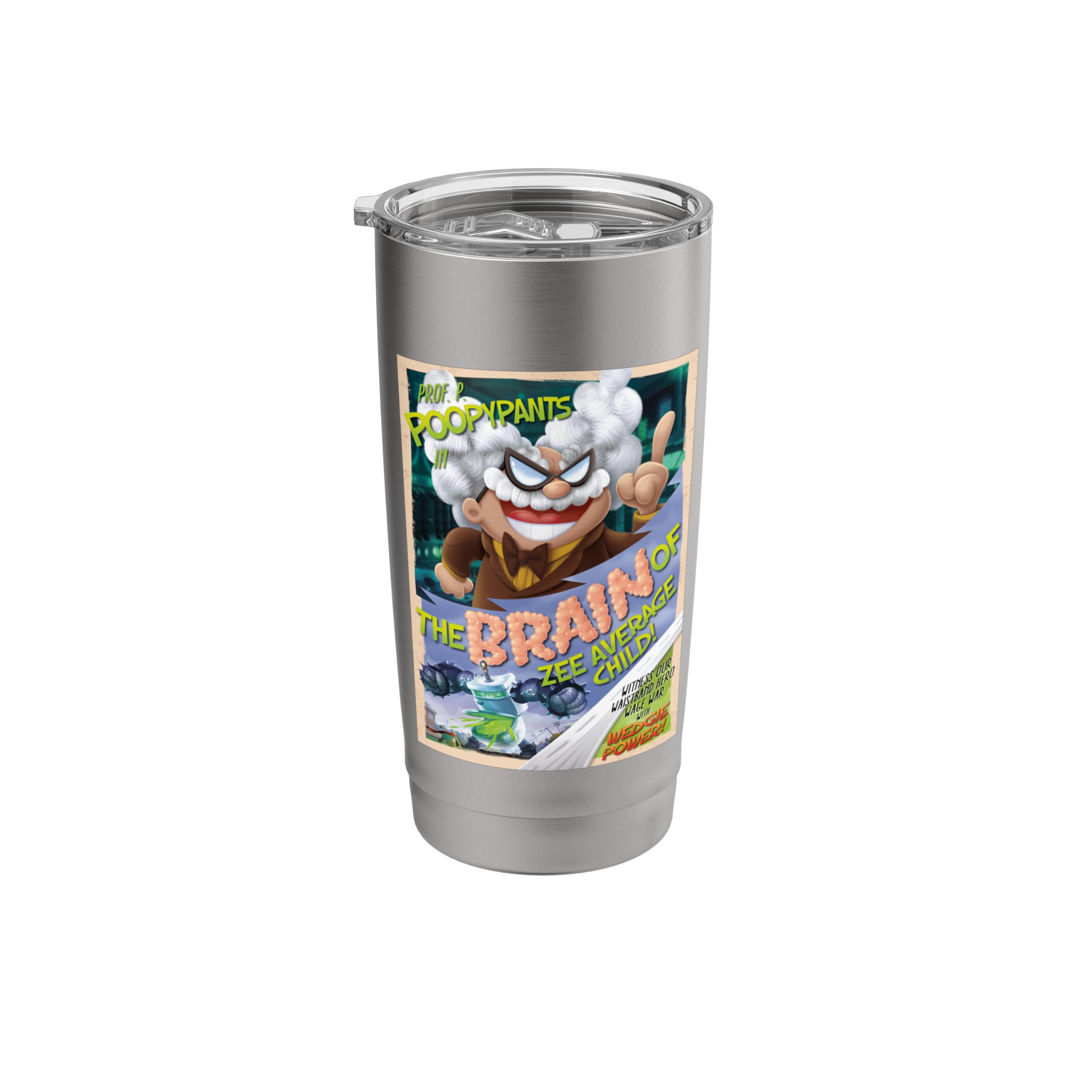 Captain Underpants Prof. Poopypants Stainless Steel Insulated Tumbler