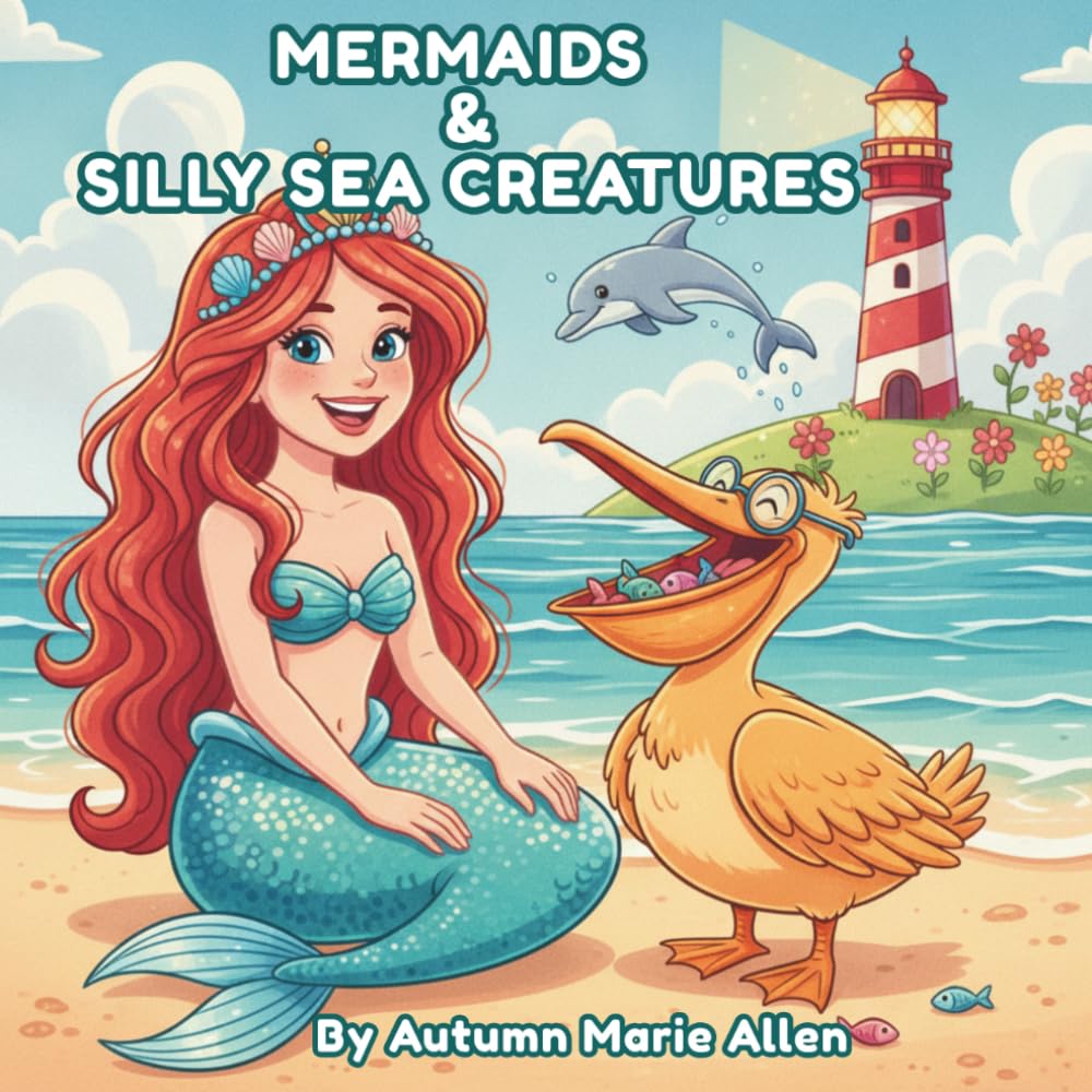Mermaids & Silly Sea Creatures: A Coloring Book for Kids 4-8