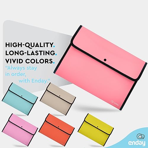 Vista 4 de Enday Soporte de archivo de plástico con solapa cuadrada, tamaño de letra A4, verde