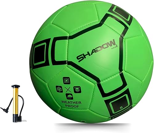 Shadow Model Soccer Ball, Metallic Bright Color, Size 5 Soccer Ball. Weatherproof Soccerball. Ultra Thick Cover Ideal for Inclement Weather Due to
