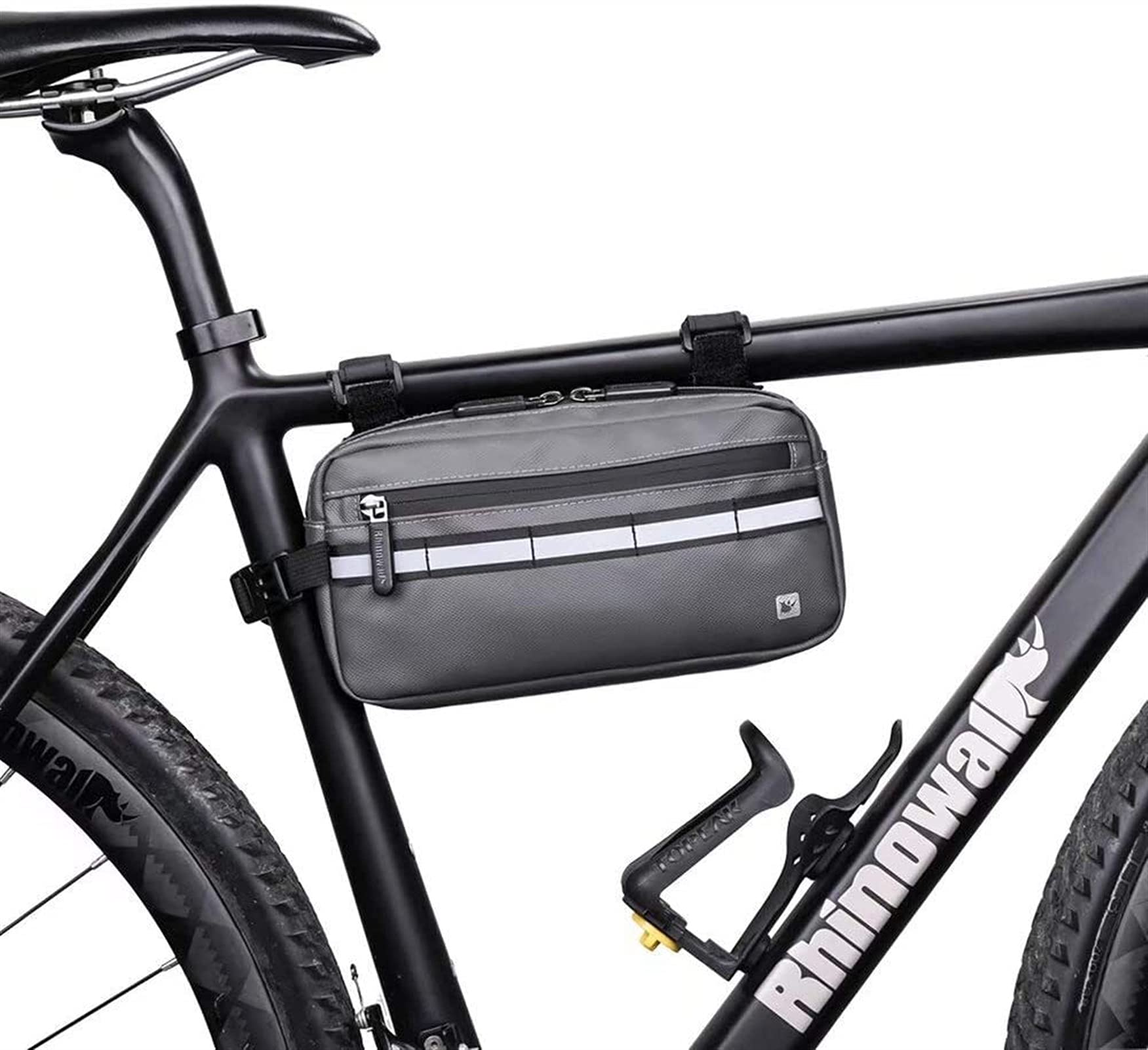 Borse per Biciclette. Borsa da Manubrio for Bicicletta, Borsa Multifunzionale Anteriore della, Ciclismo su Strada Il Tempo Libero, Marsupio, a Tracolla sul Petto(Grey)